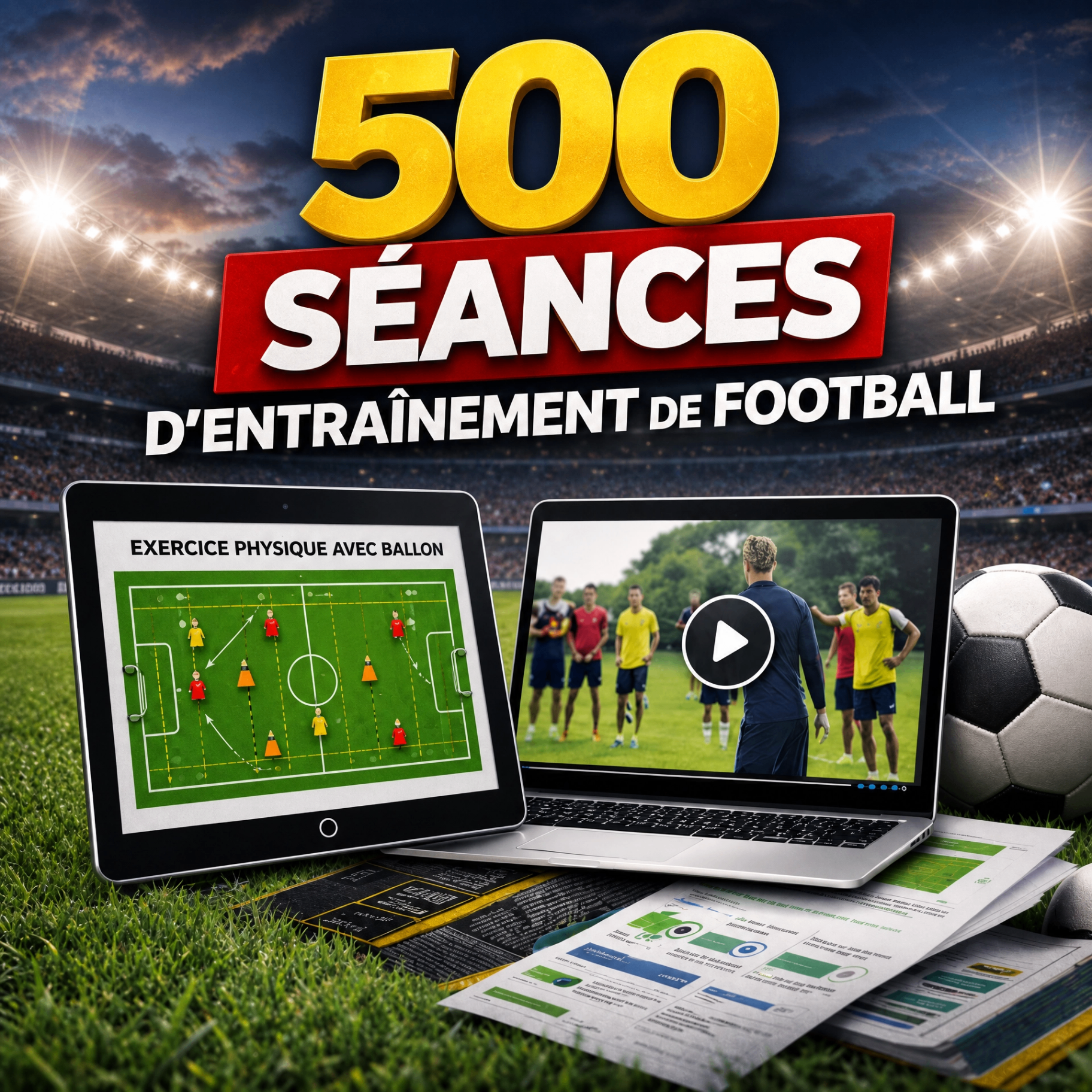 500 Séances d'Entraînement de Football — Matériel Numérique